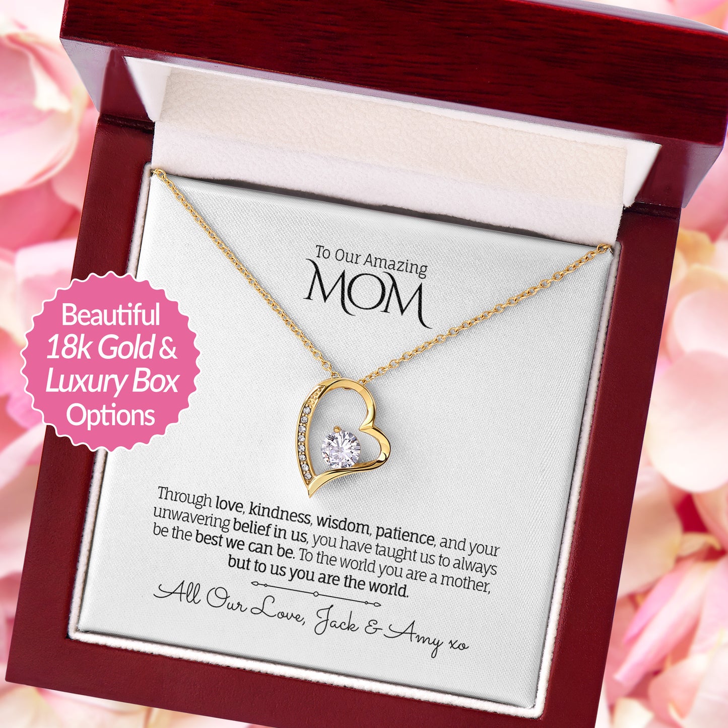 To Our Amazing MOM - Personalized - Forever Love Necklace