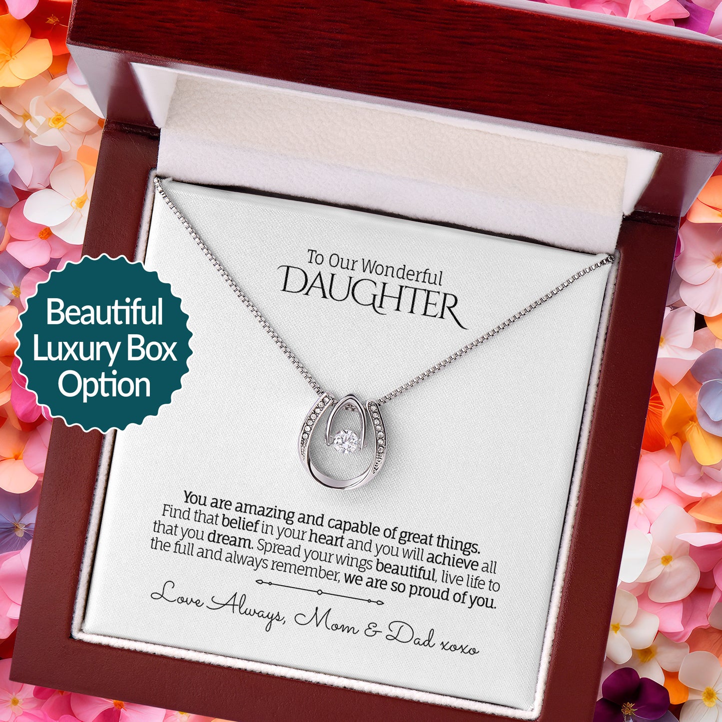 My/Our Wonderful DAUGHTER - Lucky in Love Necklace