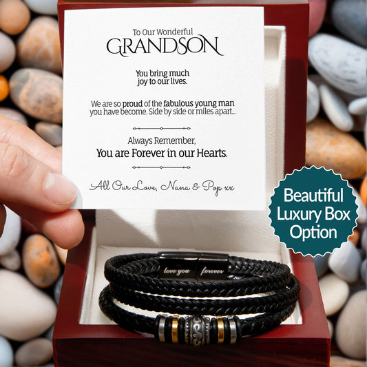 My/Our Wonderful GRANDSON - Love You Forever Bracelet