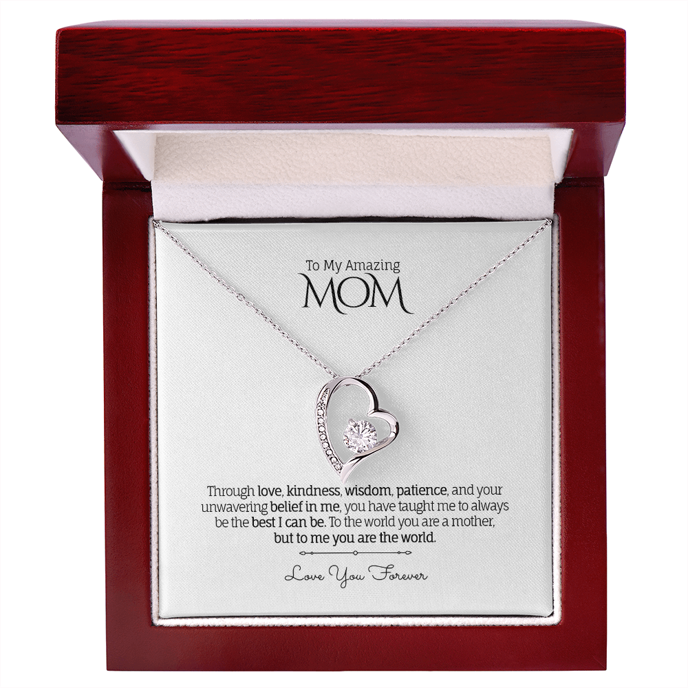 To My Amazing MOM - Personalized - Forever Love Necklace