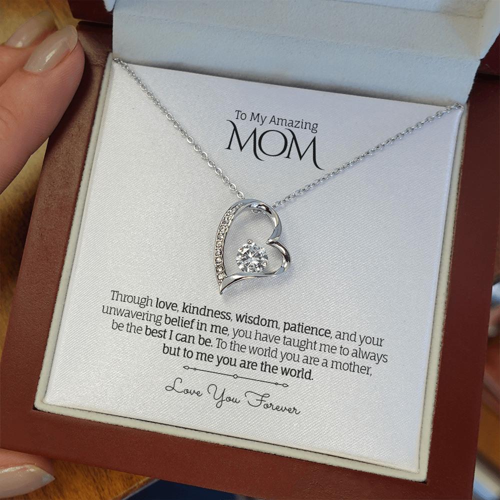 To My Amazing MOM - Personalized - Forever Love Necklace