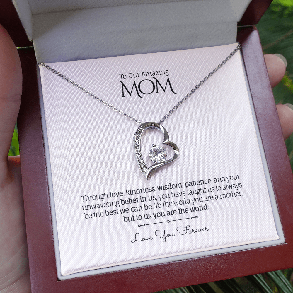 To Our Amazing MOM - Personalized - Forever Love Necklace