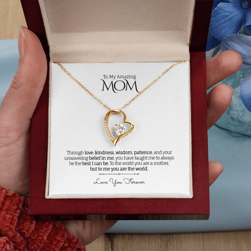 To My Amazing MOM - Personalized - Forever Love Necklace