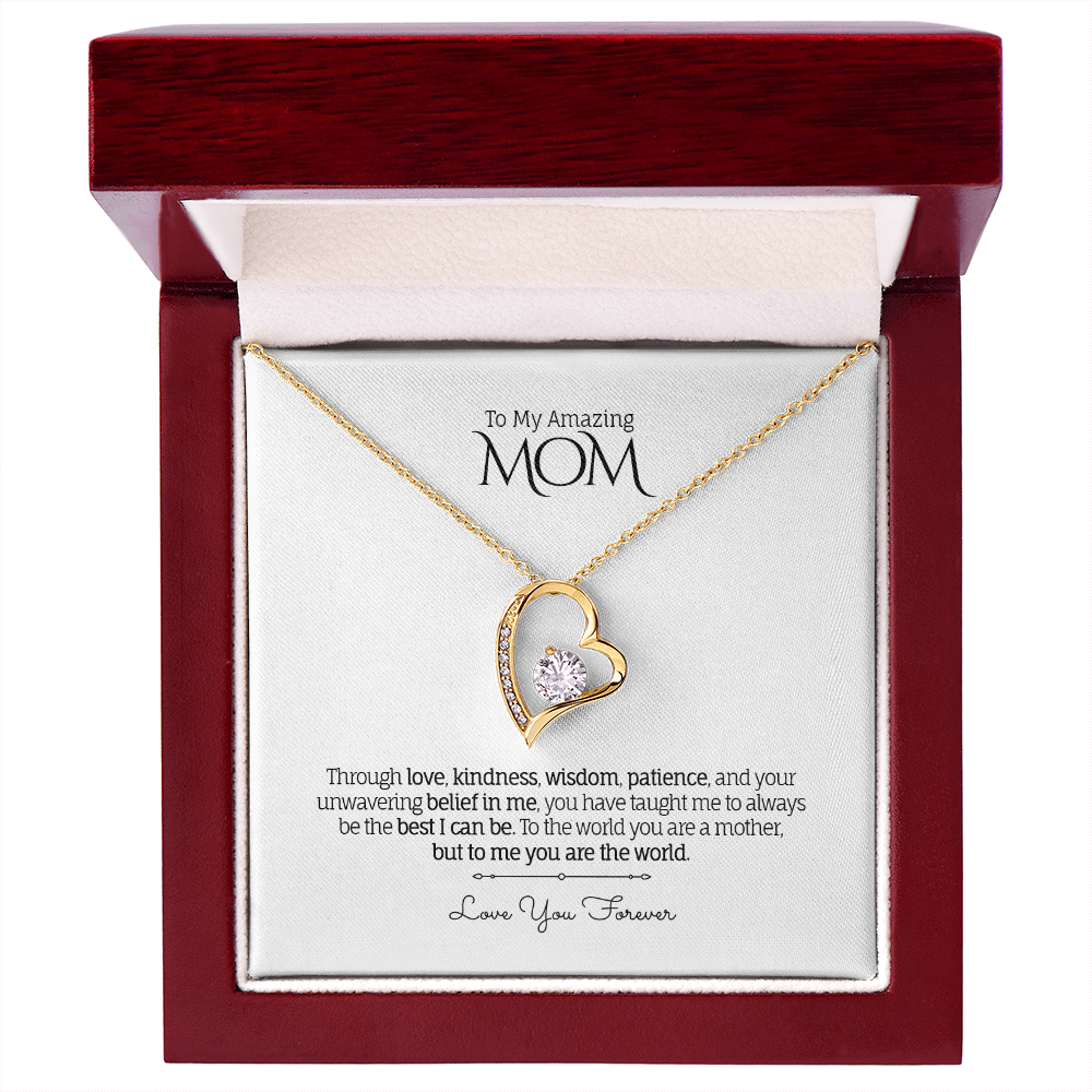 To My Amazing MOM - Personalized - Forever Love Necklace