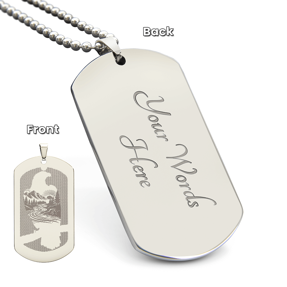 KOVE Sample - EAGLE - Engraved Dog Tag Necklace