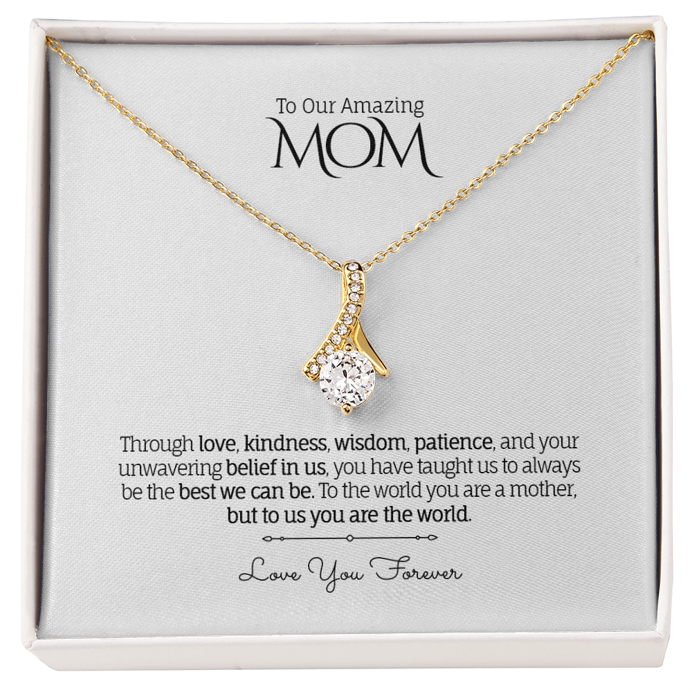 To Our Amazing MOM - Personalized - Alluring Beauty Necklace