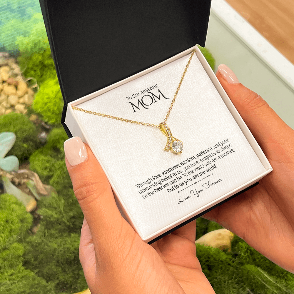 To Our Amazing MOM - Personalized - Alluring Beauty Necklace