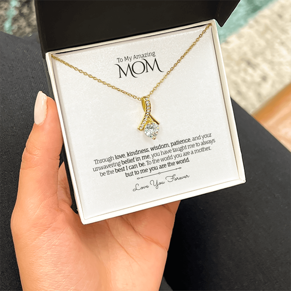 To My Amazing MOM - Personalized - Alluring Beauty Necklace