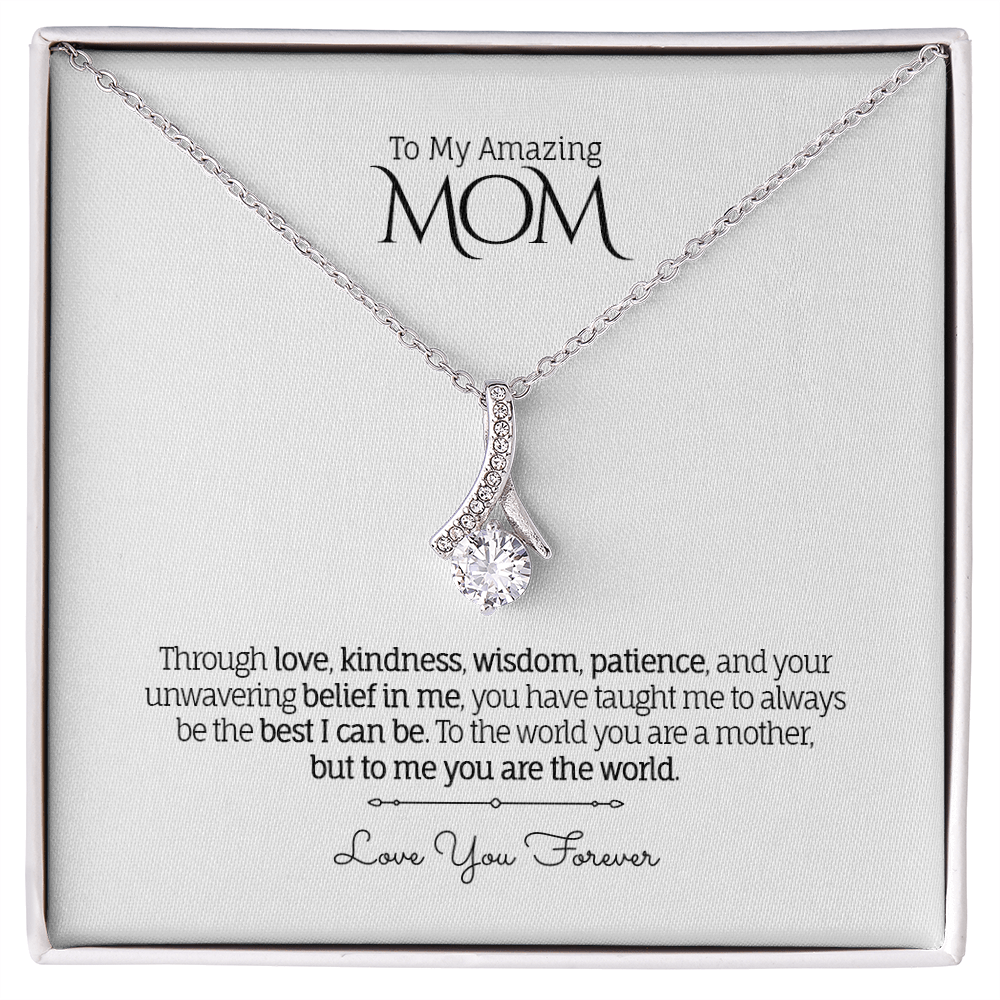 To My Amazing MOM - Personalized - Alluring Beauty Necklace