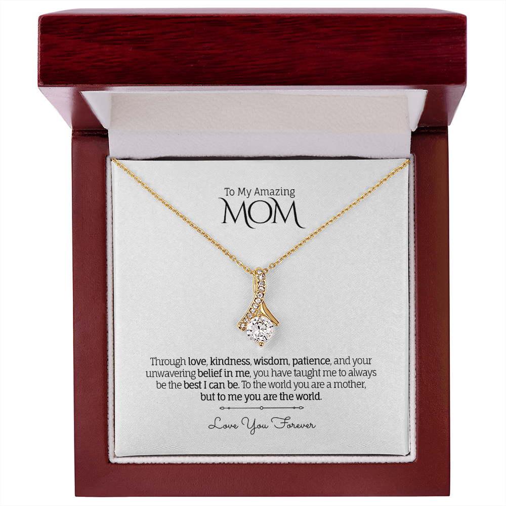 To My Amazing MOM - Personalized - Alluring Beauty Necklace