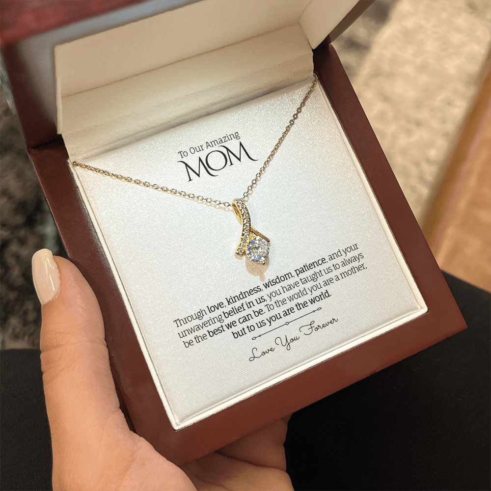 To Our Amazing MOM - Personalized - Alluring Beauty Necklace