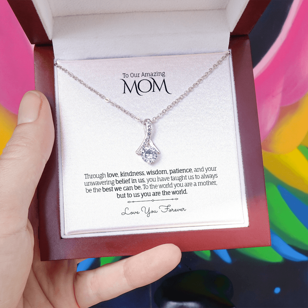 To Our Amazing MOM - Personalized - Alluring Beauty Necklace