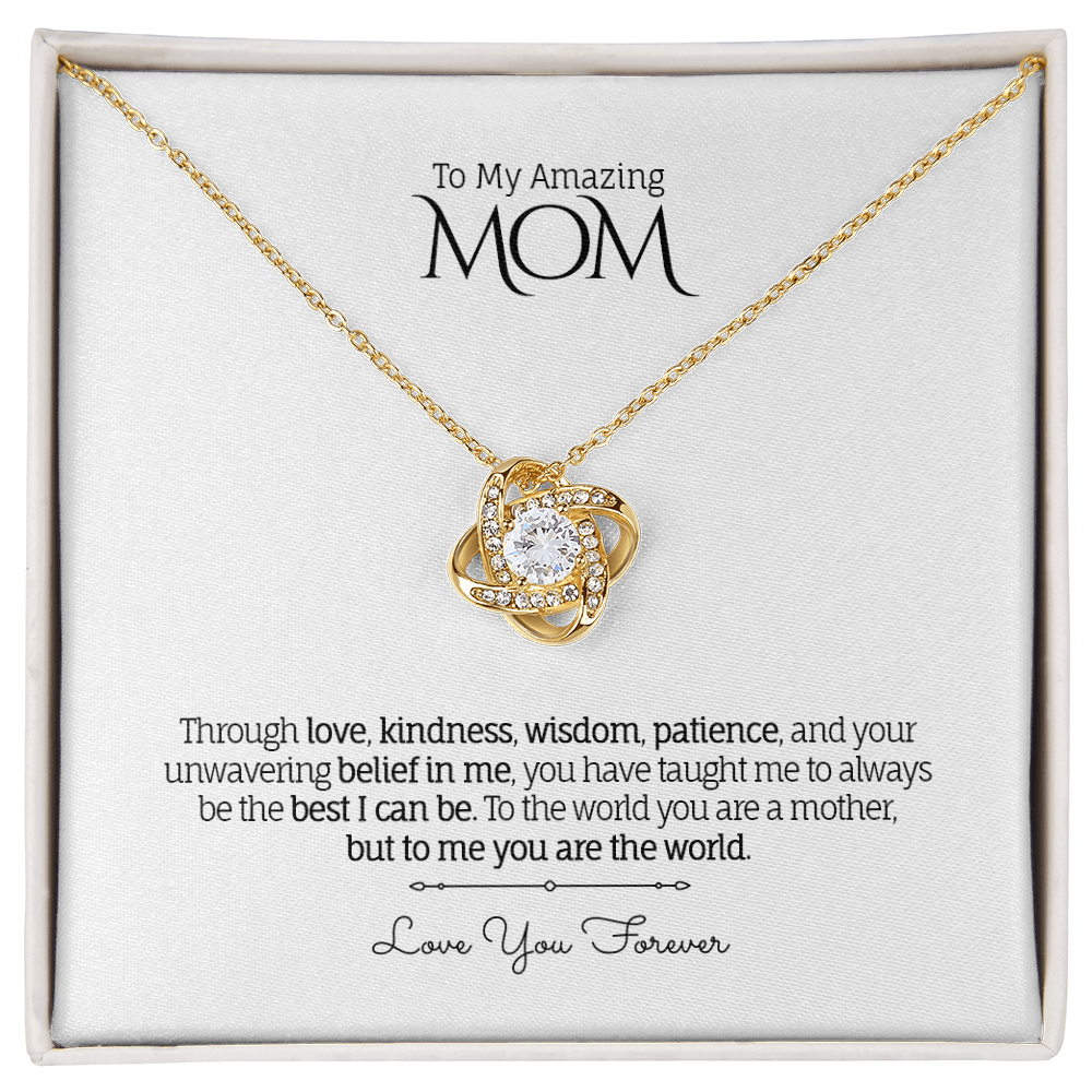 To My Amazing MOM - Personalized - Love Knot Necklace