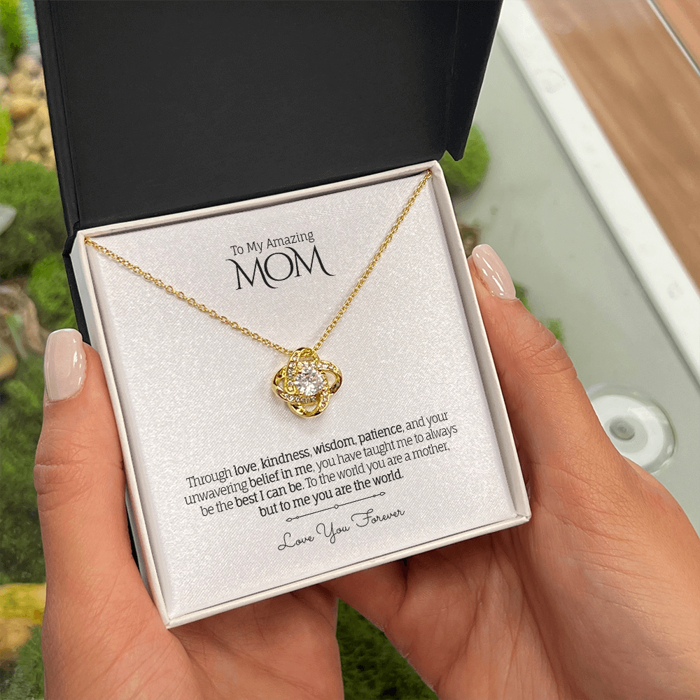 To My Amazing MOM - Personalized - Love Knot Necklace