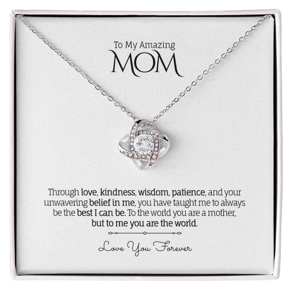 To My Amazing MOM - Personalized - Love Knot Necklace