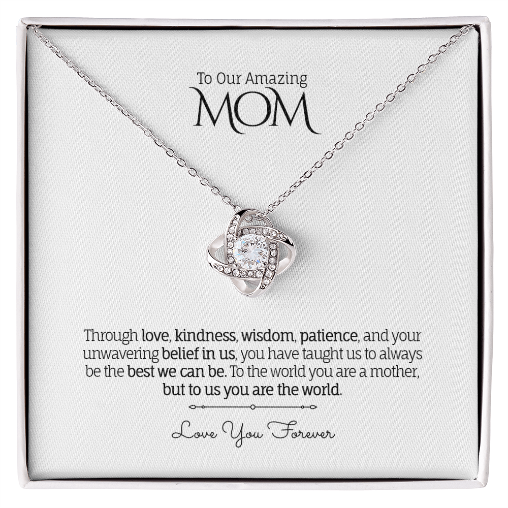 To Our Amazing MOM - Personalized - Love Knot Necklace