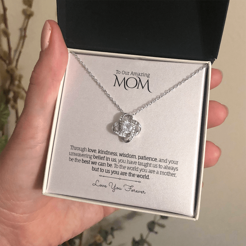 To Our Amazing MOM - Personalized - Love Knot Necklace