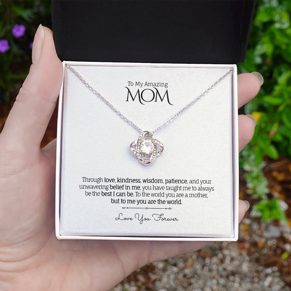 To My Amazing MOM - Personalized - Love Knot Necklace