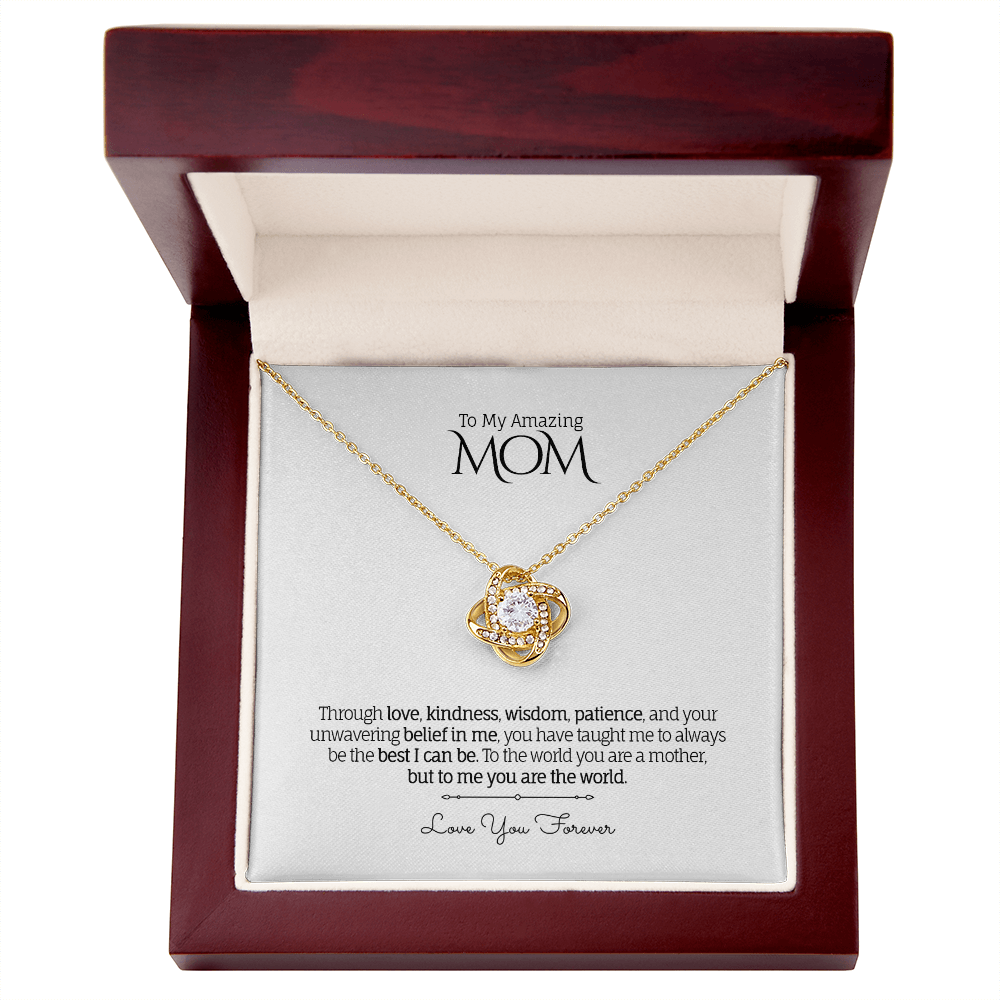 To My Amazing MOM - Personalized - Love Knot Necklace