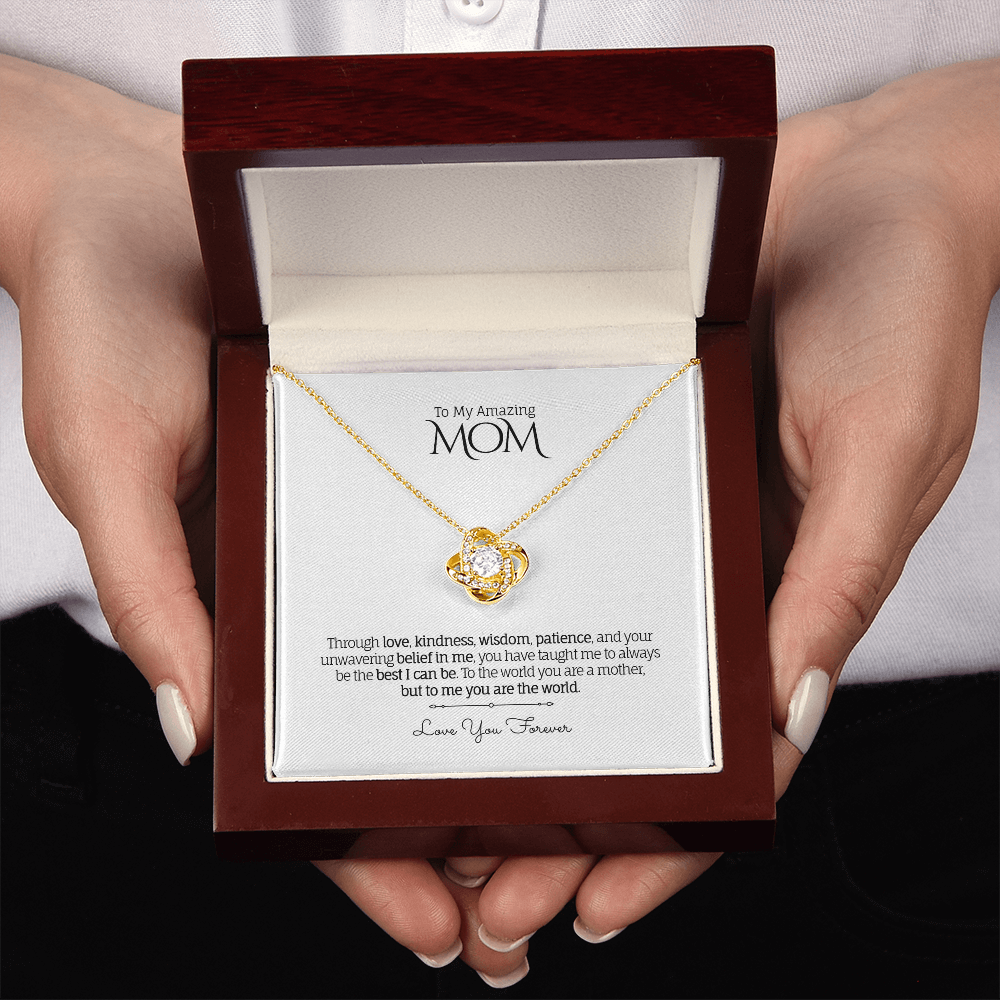 To My Amazing MOM - Personalized - Love Knot Necklace
