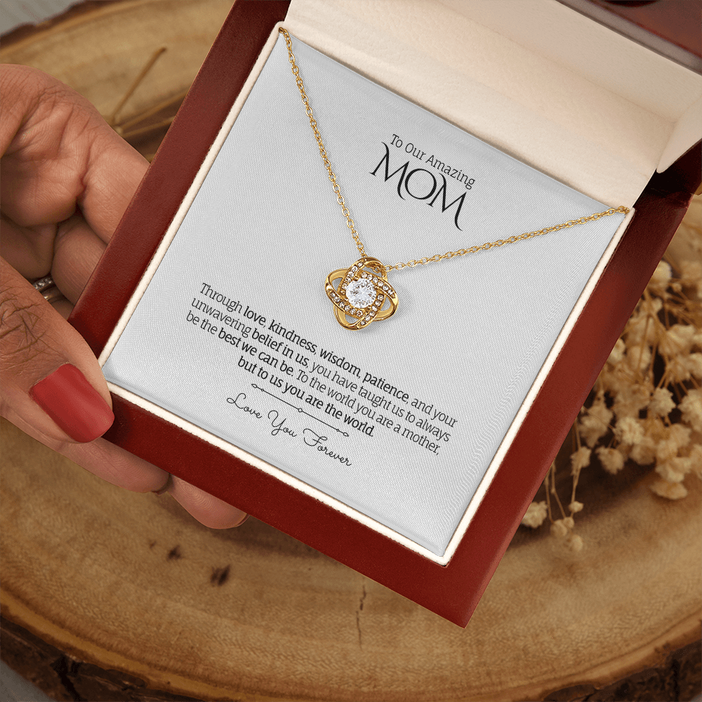 To Our Amazing MOM - Personalized - Love Knot Necklace