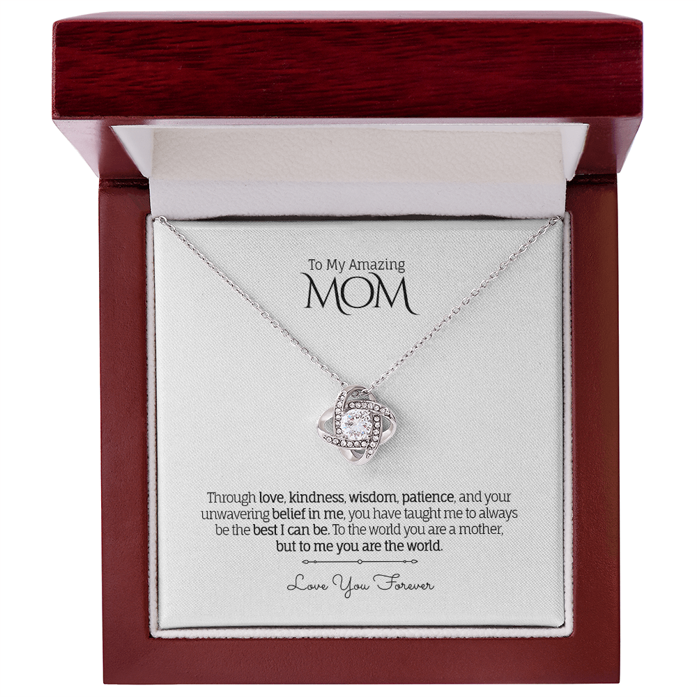 To My Amazing MOM - Personalized - Love Knot Necklace
