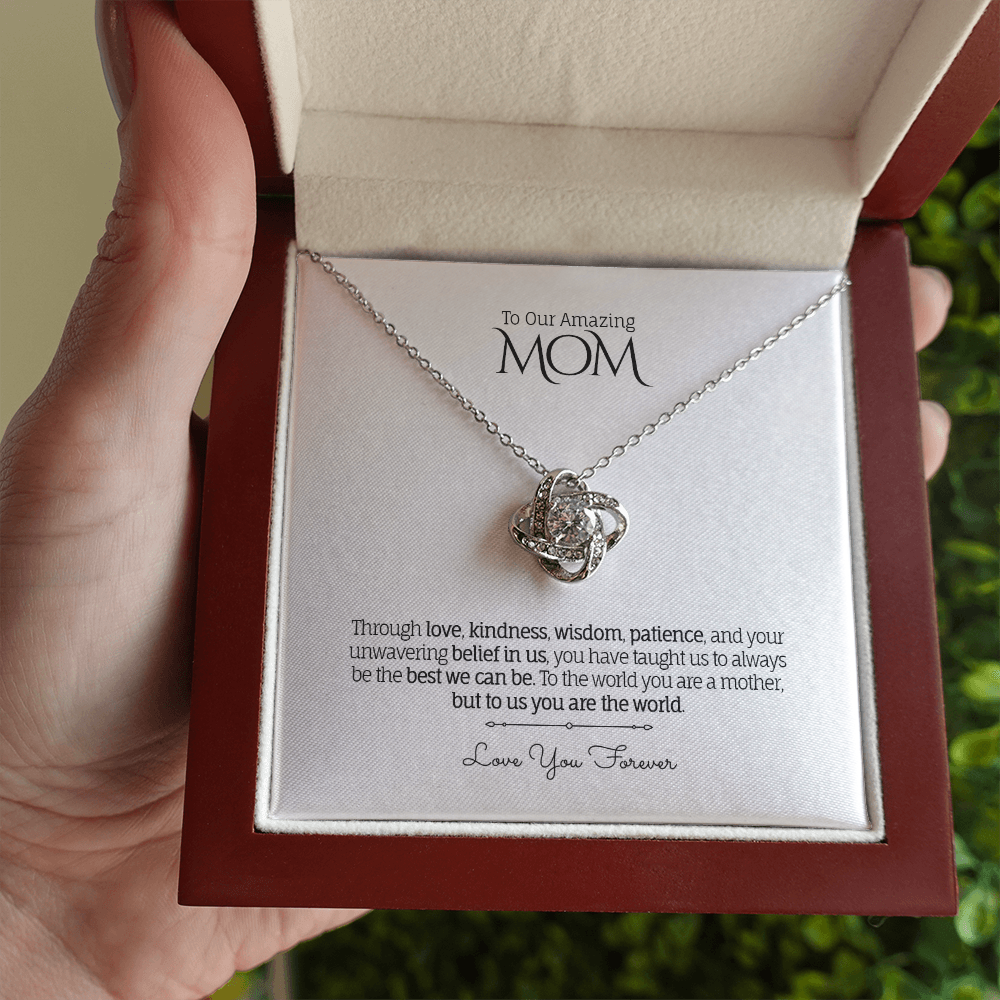 To Our Amazing MOM - Personalized - Love Knot Necklace