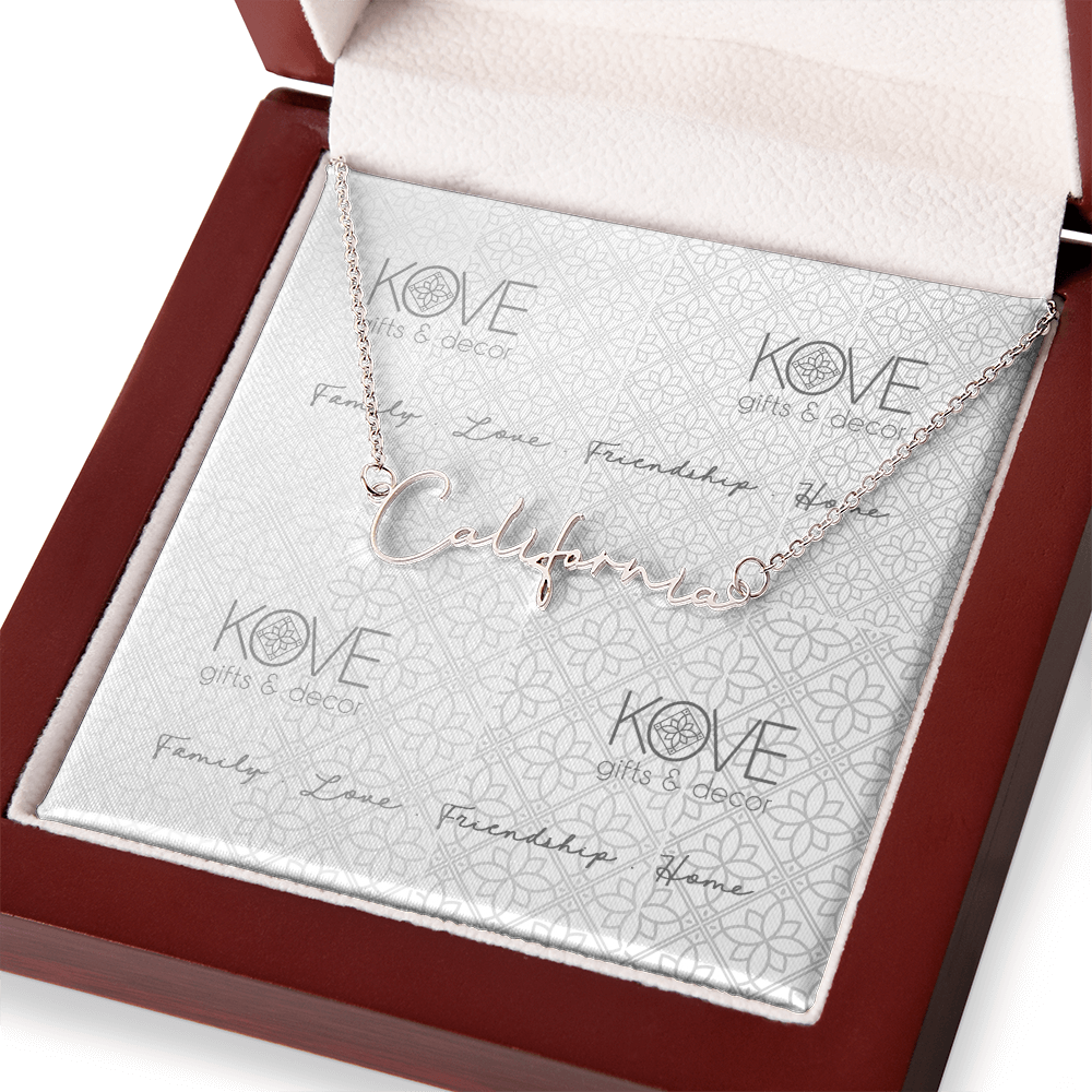 KOVE Sample - Script Name Necklace