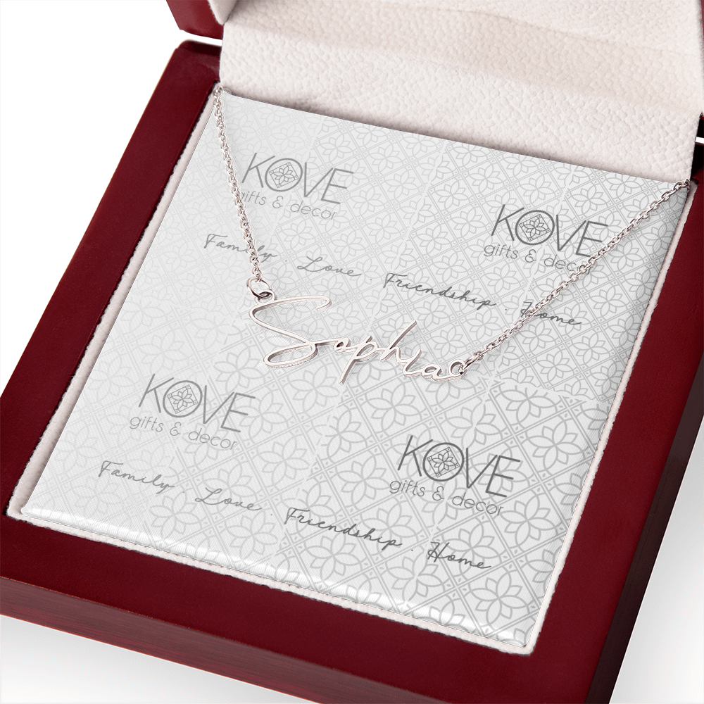 KOVE Sample - Script Name Necklace