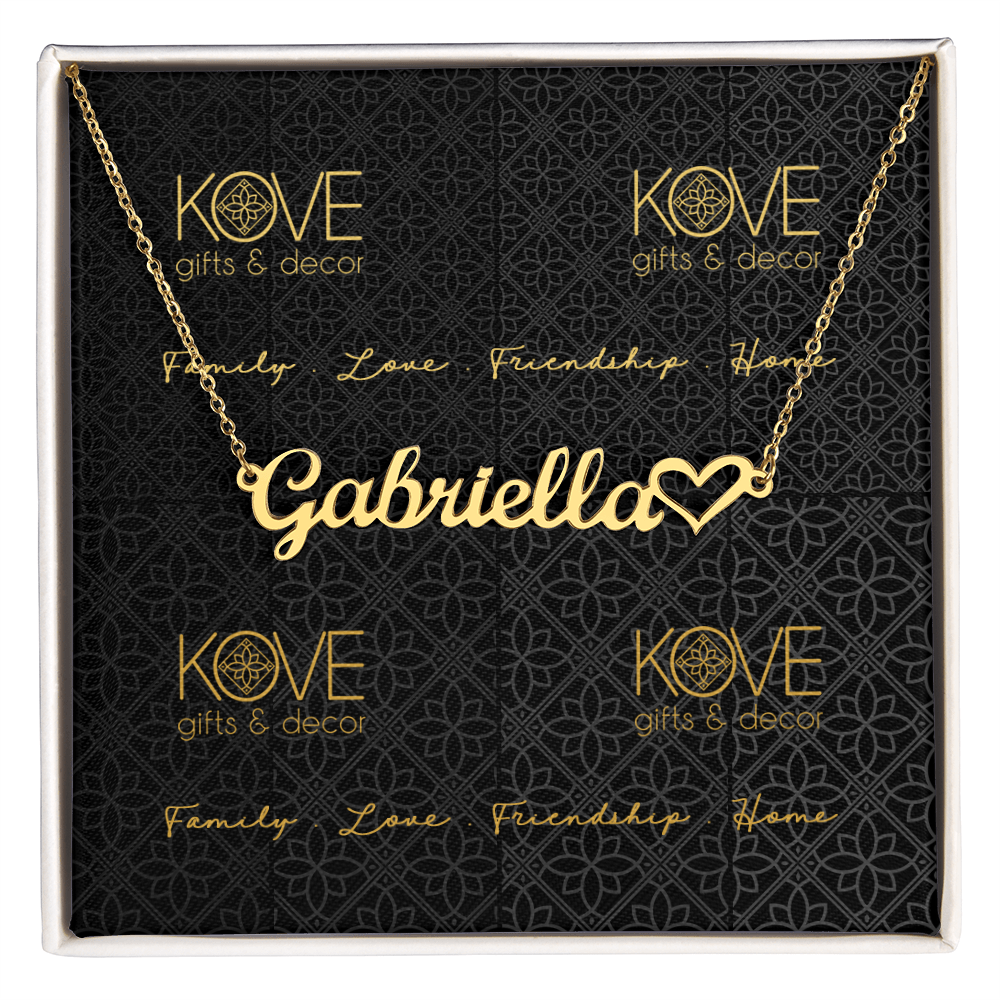 KOVE Sample - Heart Name Necklace