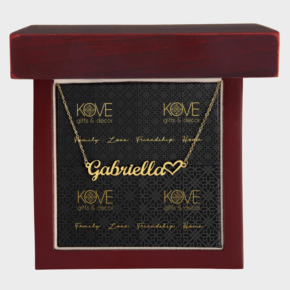 KOVE Sample - Heart Name Necklace