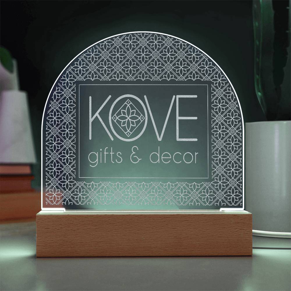 KOVE Sample 2 - Engraved Acrylic Dome
