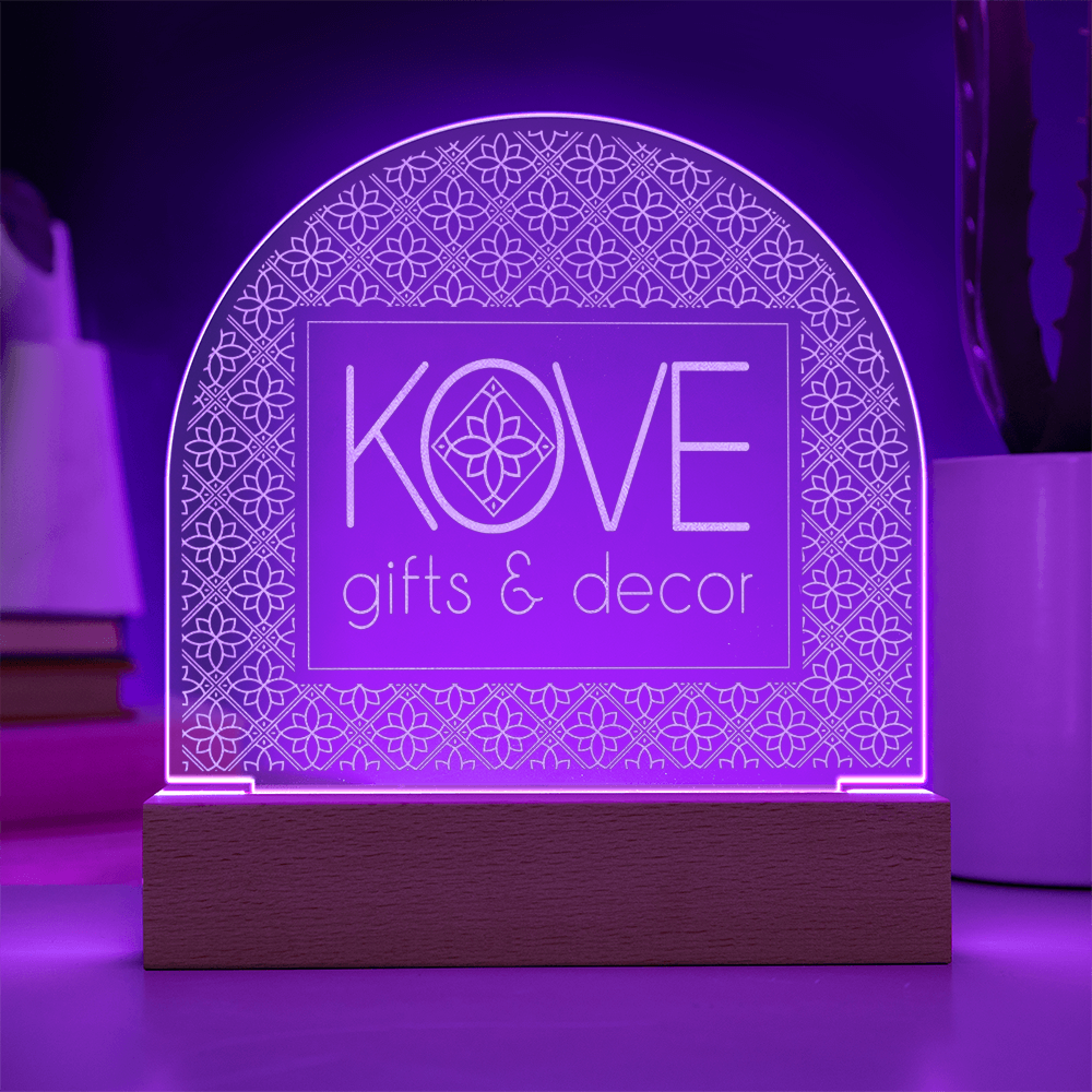 KOVE Sample 2 - Engraved Acrylic Dome