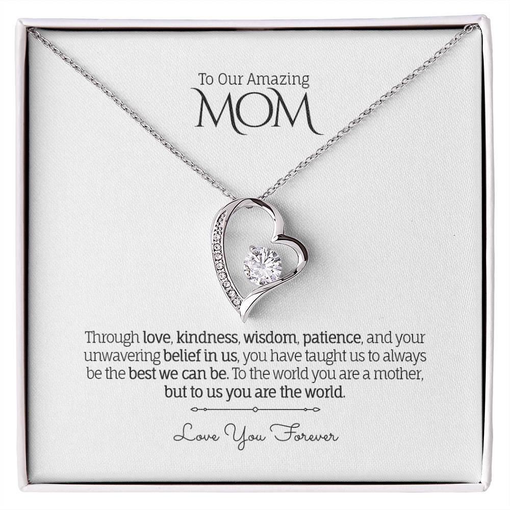 To Our Amazing MOM - Personalized - Forever Love Necklace