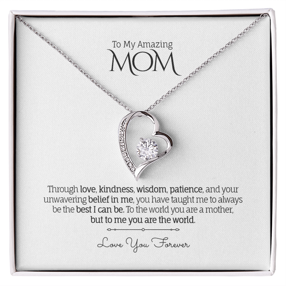 To My Amazing MOM - Personalized - Forever Love Necklace
