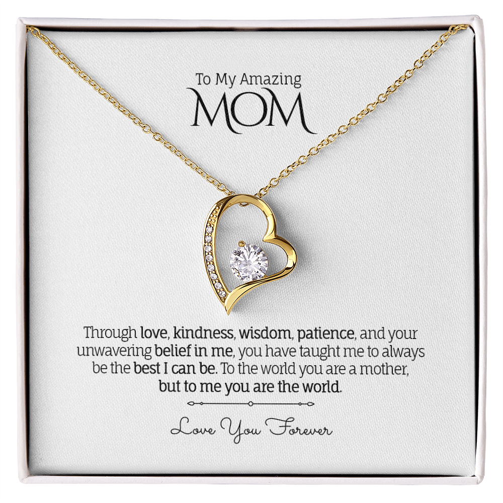 To My Amazing MOM - Personalized - Forever Love Necklace