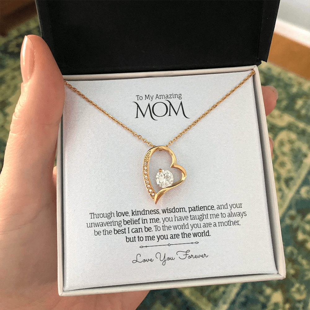 To My Amazing MOM - Personalized - Forever Love Necklace