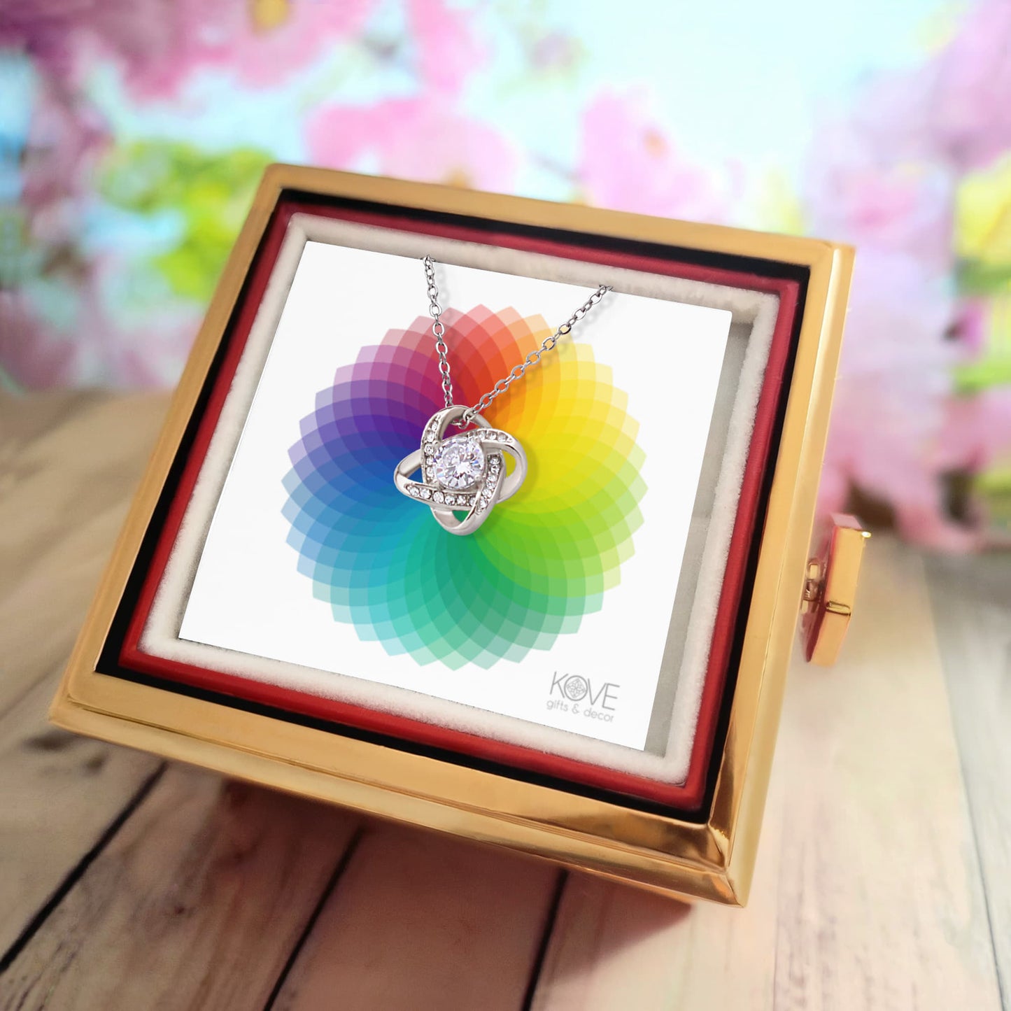 KOVE Sample - Love Knot with Rotating Rose Gift Box