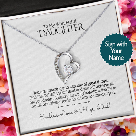 My/Our Wonderful DAUGHTER - Forever Love Necklace