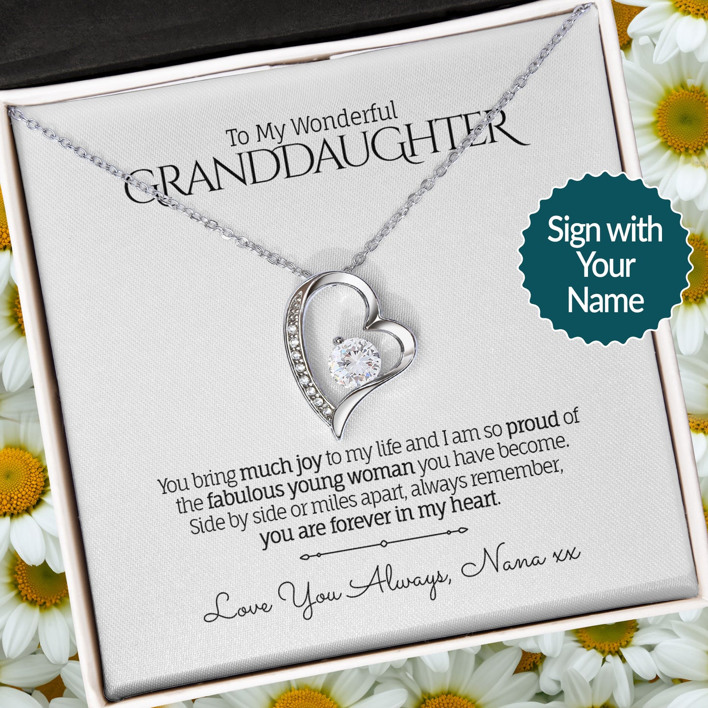 My/Our Wonderful GRANDDAUGHTER - Forever Love Necklace