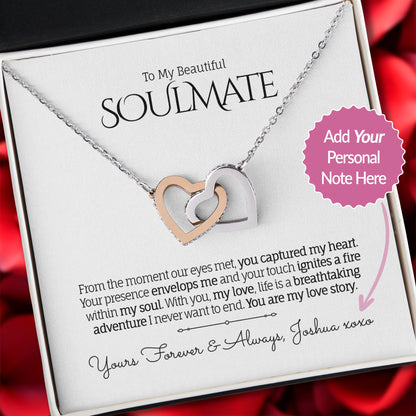 My Beautiful SOULMATE - Interlocking Hearts Necklace