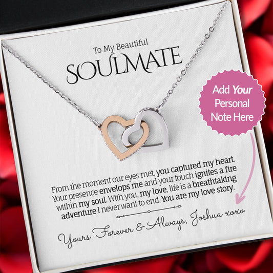 My Beautiful SOULMATE - Interlocking Hearts Necklace