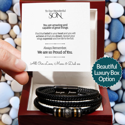 My/Our Wonderful SON - Love You Forever Bracelet