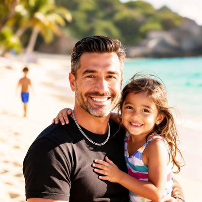 My/Our Amazing DAD - Cuban Chain Necklace, Soft Touch Box