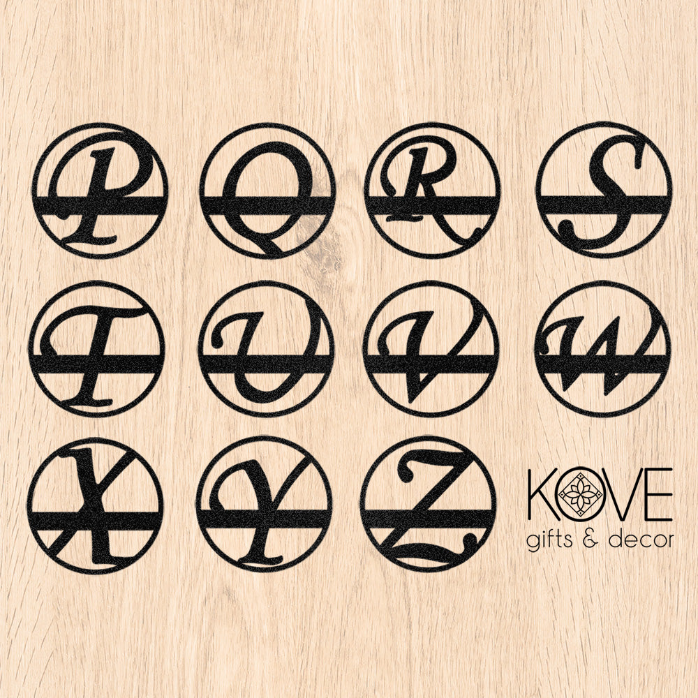 Simplicity Monogram Personalized Metal Decor Design Sheet - P to Z