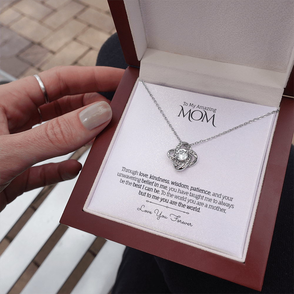 To My Amazing MOM - Personalized - Love Knot Necklace